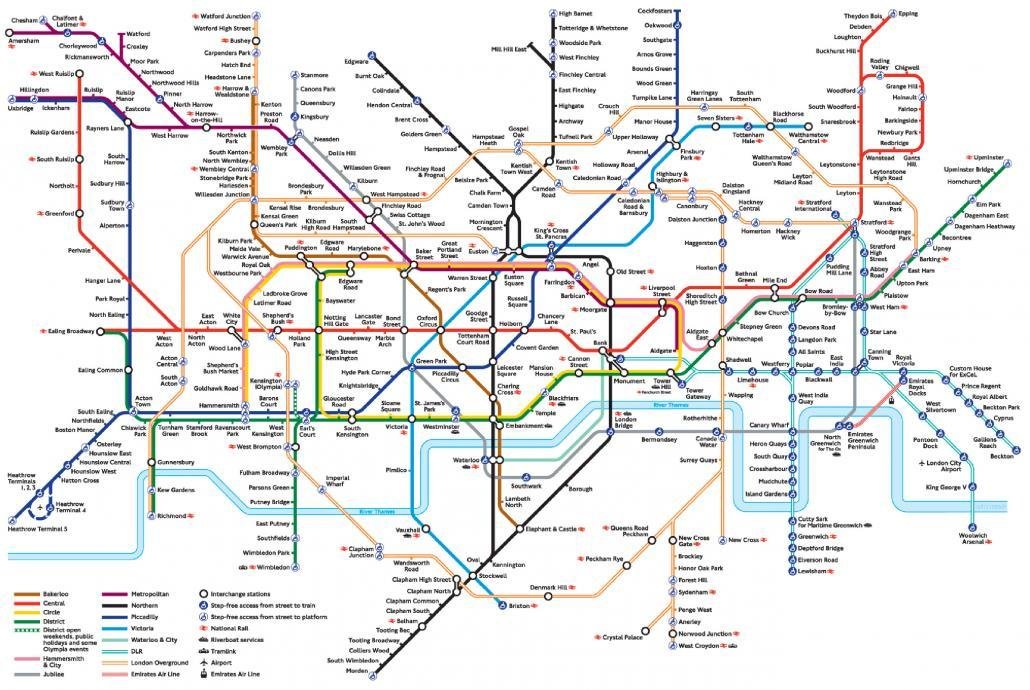 London Tube Map 2015