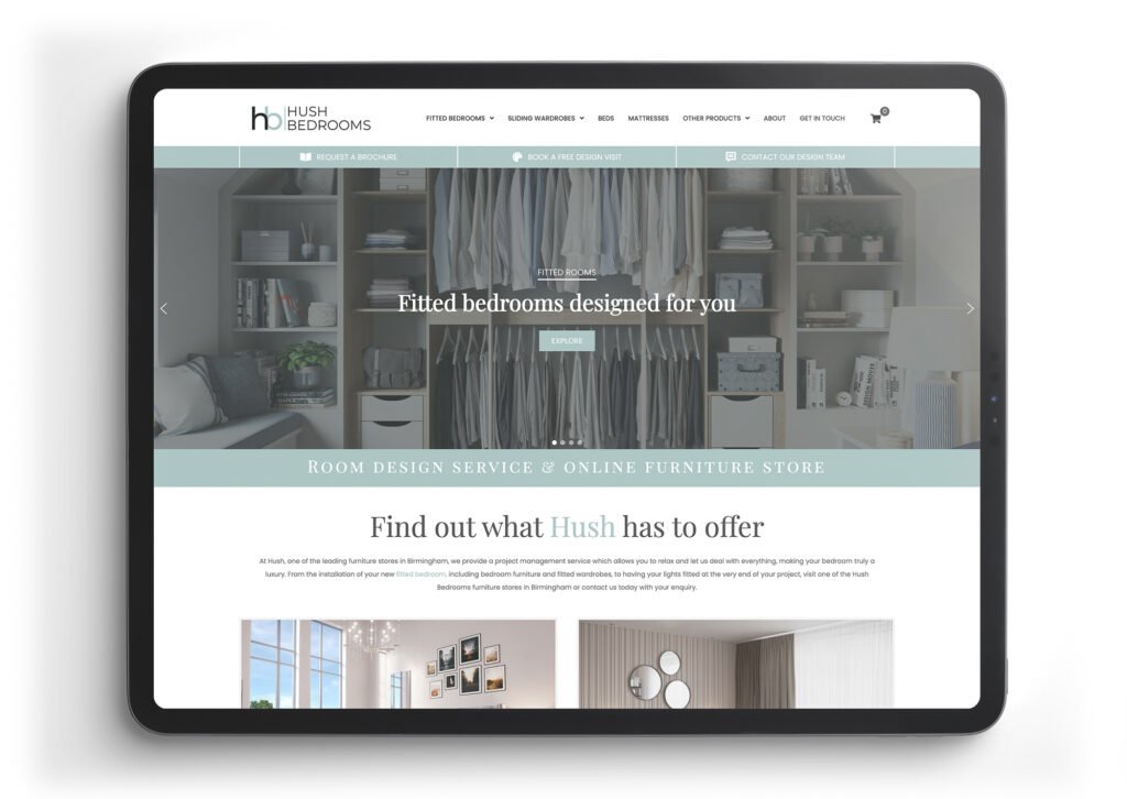 Tablet Mockup - Hush Bedrooms