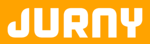 JURNY Logo White on Orange