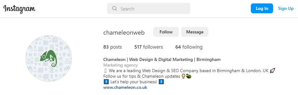 Chameleon Instagram