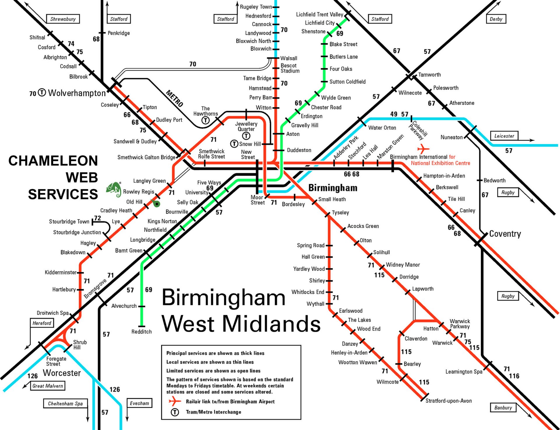 West midlands transport map birmingham 2024