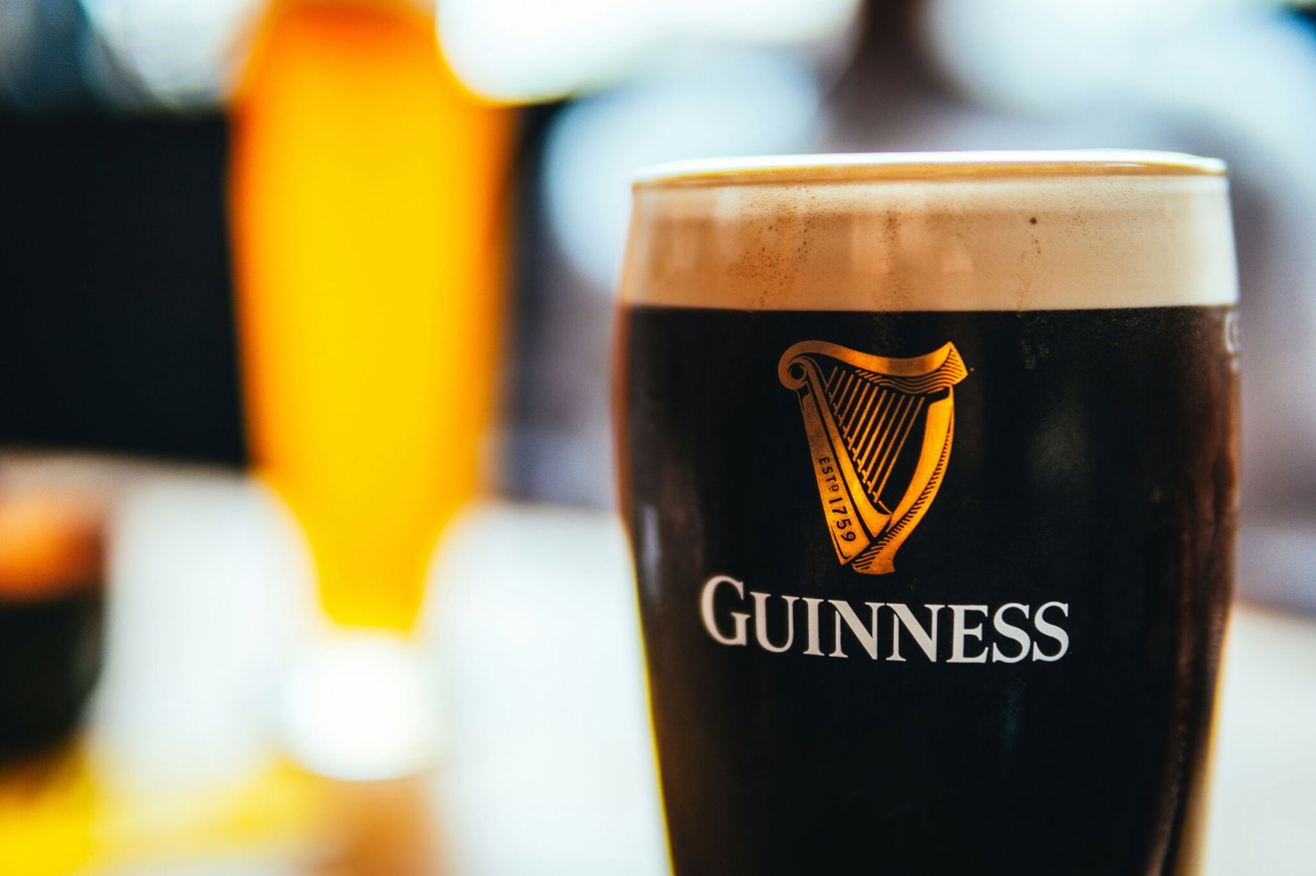 A pint of Guinness used for Guinness marketing ads