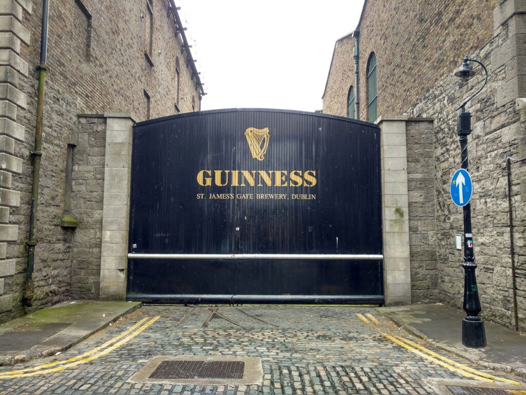 The gate of the Guinness Storehouse in Dublin