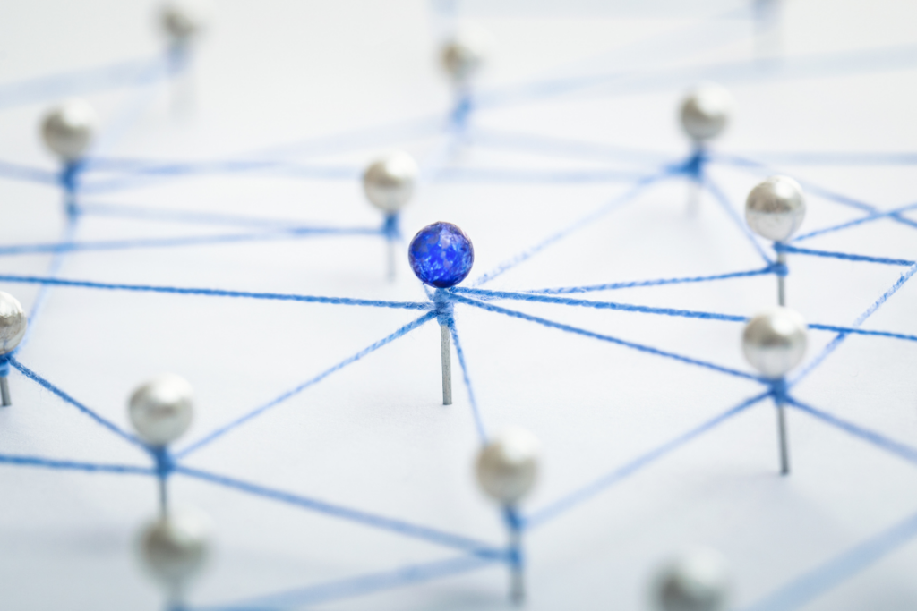 Pins on a map representing SEO link-building strategies in 2025